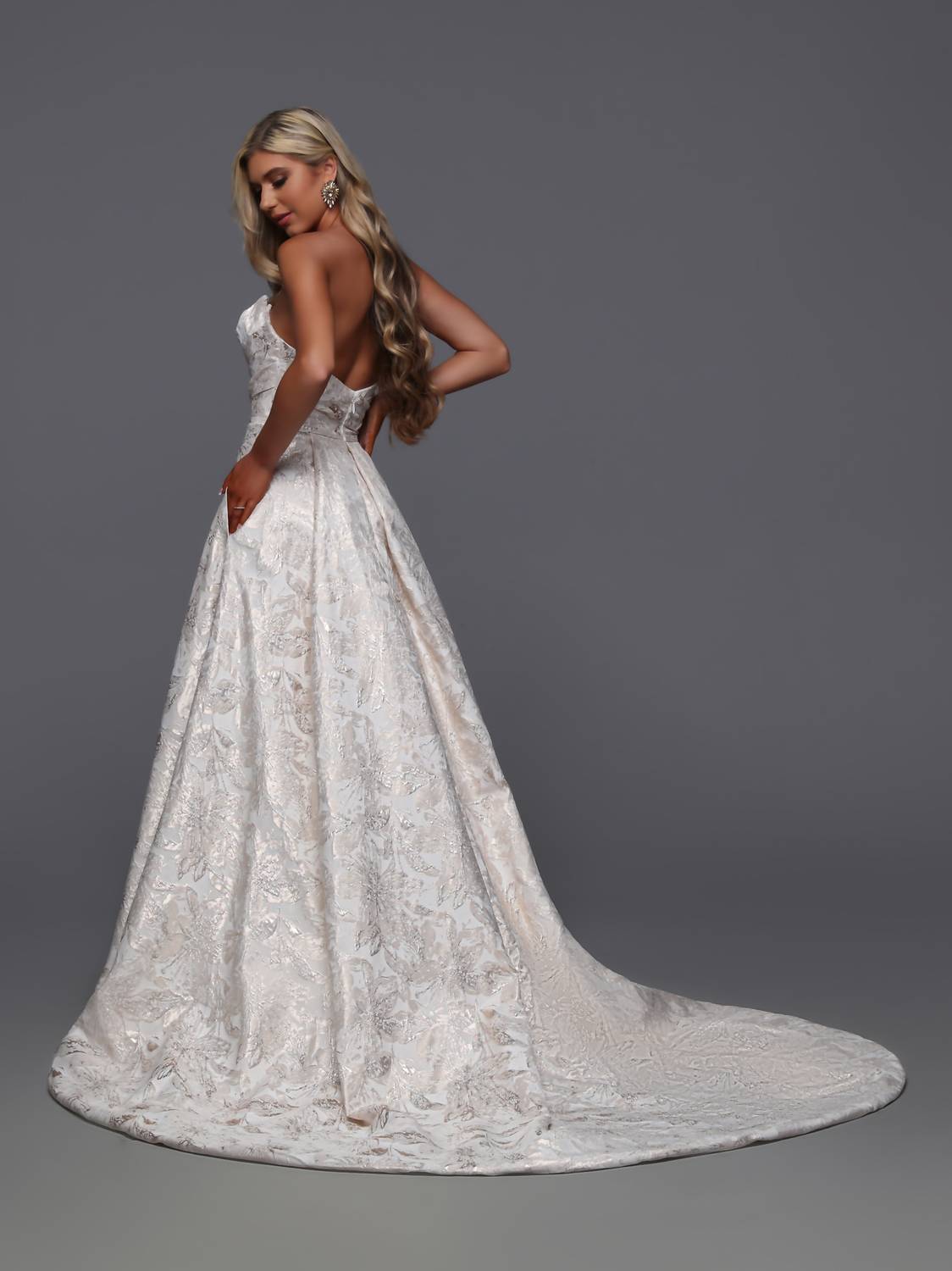 Jaquard Bridal Ball Gown