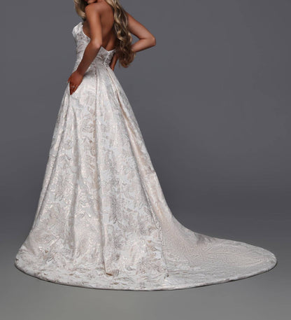 Jaquard Bridal Ball Gown