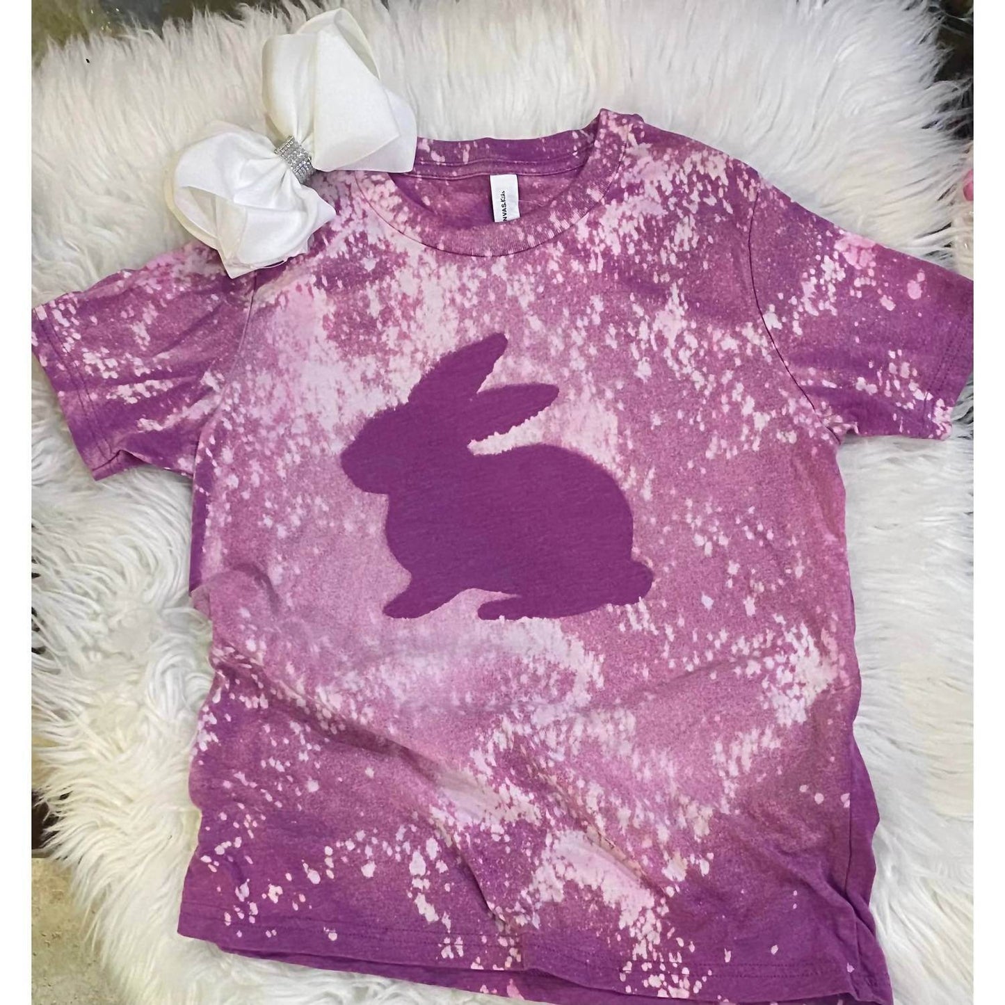 Alabama Threads - Girl’s Bleached Bunny Tee - Rack Hunt -
