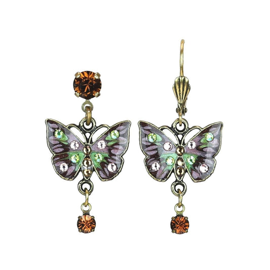 Women's Lovely Butterfly Crystal Drop Earrings