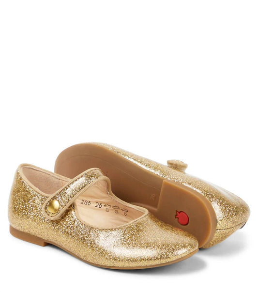 Pom d'Api - Girl's Daisy Glitter Lisse Mary Jane Shoe - Rack Hunt