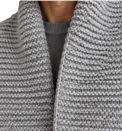 Men's Ribbed Knit Oversized Cardigan