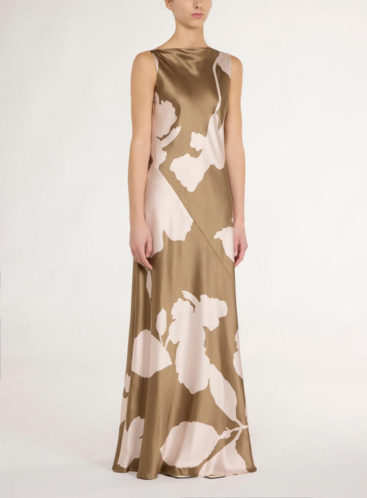 Mara Printed Silk Maxi Dress