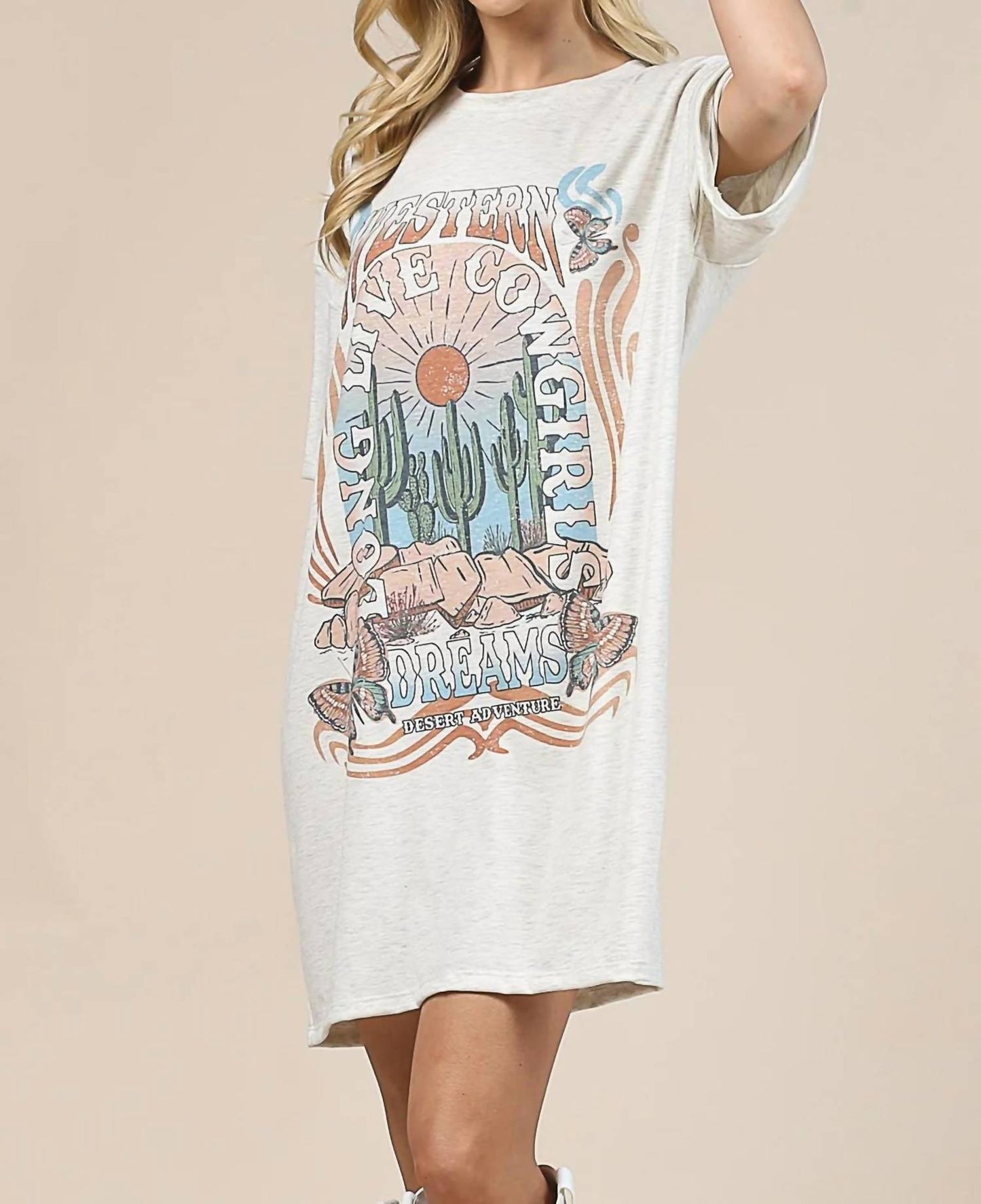 Western Dreams Graphic T-Shirt Dress
