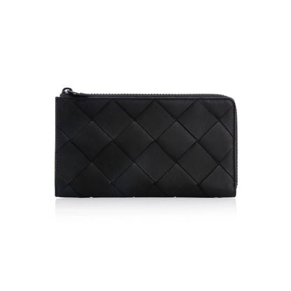Unisex Zipper Around Leather Wallet