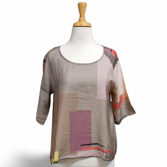Women's Pastel Squares Abstract Top