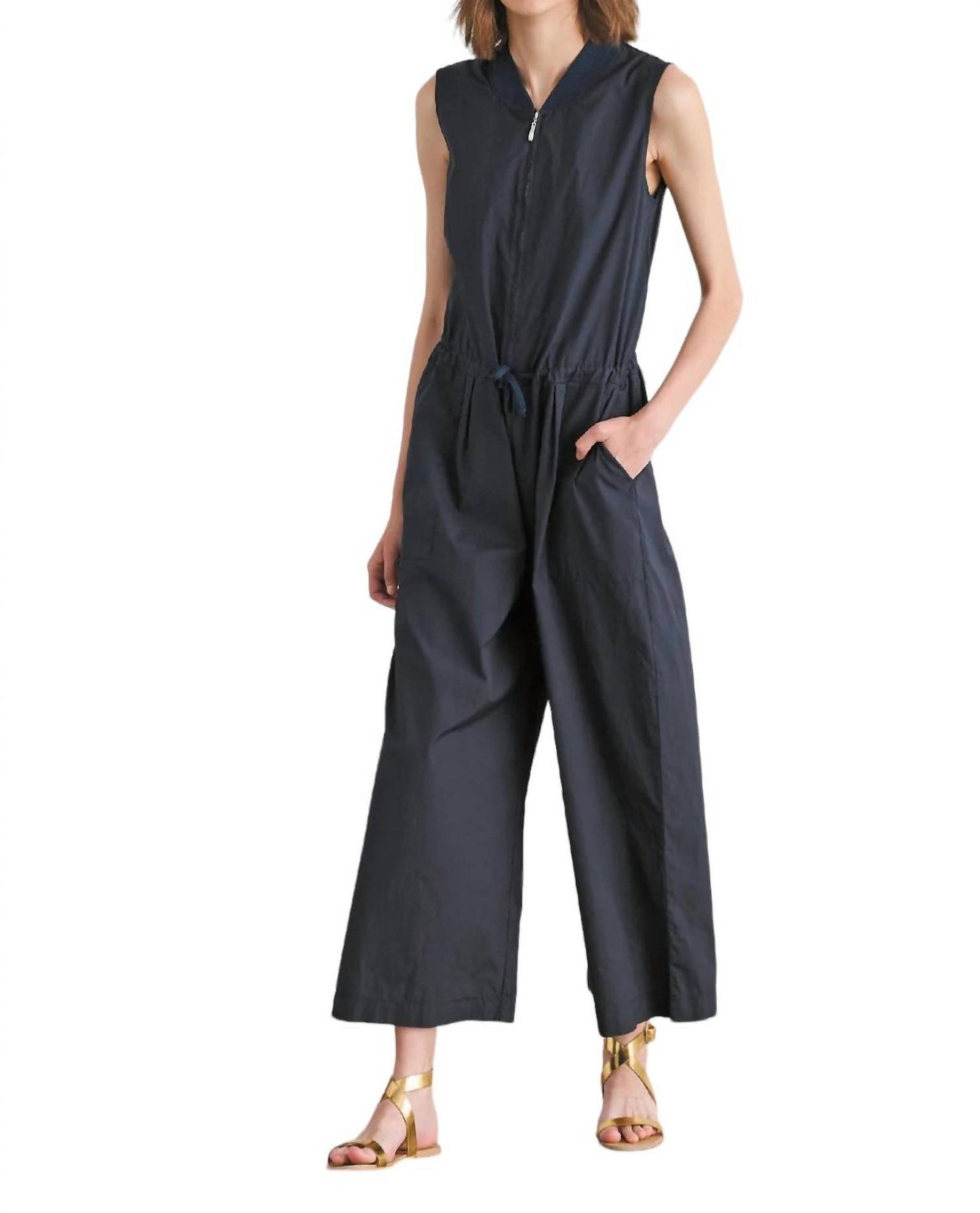 Sleeveless Zip Up Jumpsuit