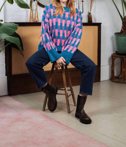Charlotte Geometric Knit Sweater