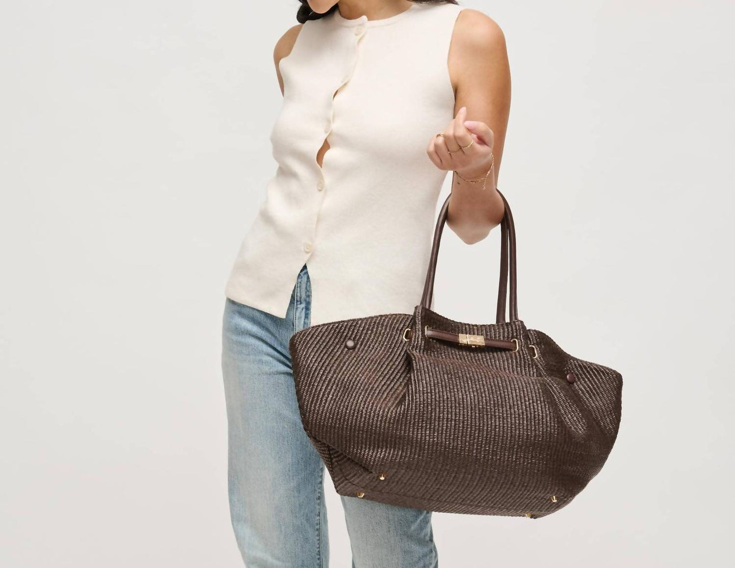 Women's Kaia Straw Tote Bag