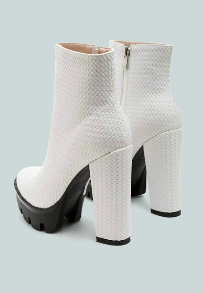 London Rag - Women's Moleski Textured Block Heeled Boots - Rack Hunt