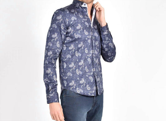 Weave And Paisley Button Down Shirt