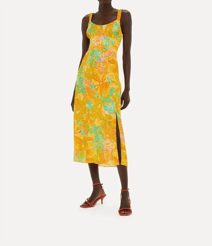Whistles - Palm Floral Carmel Midi Dress - Rack Hunt