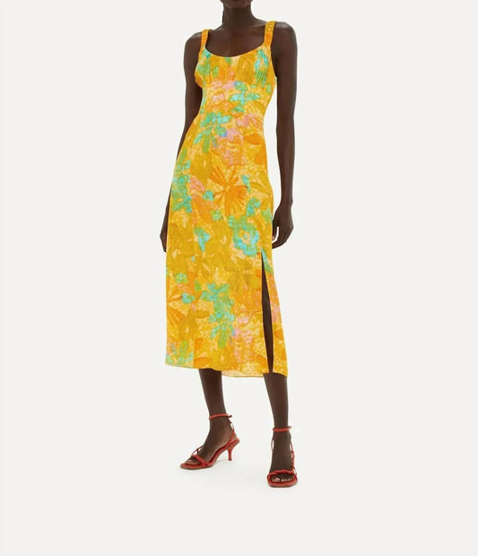 Whistles - Palm Floral Carmel Midi Dress - Rack Hunt