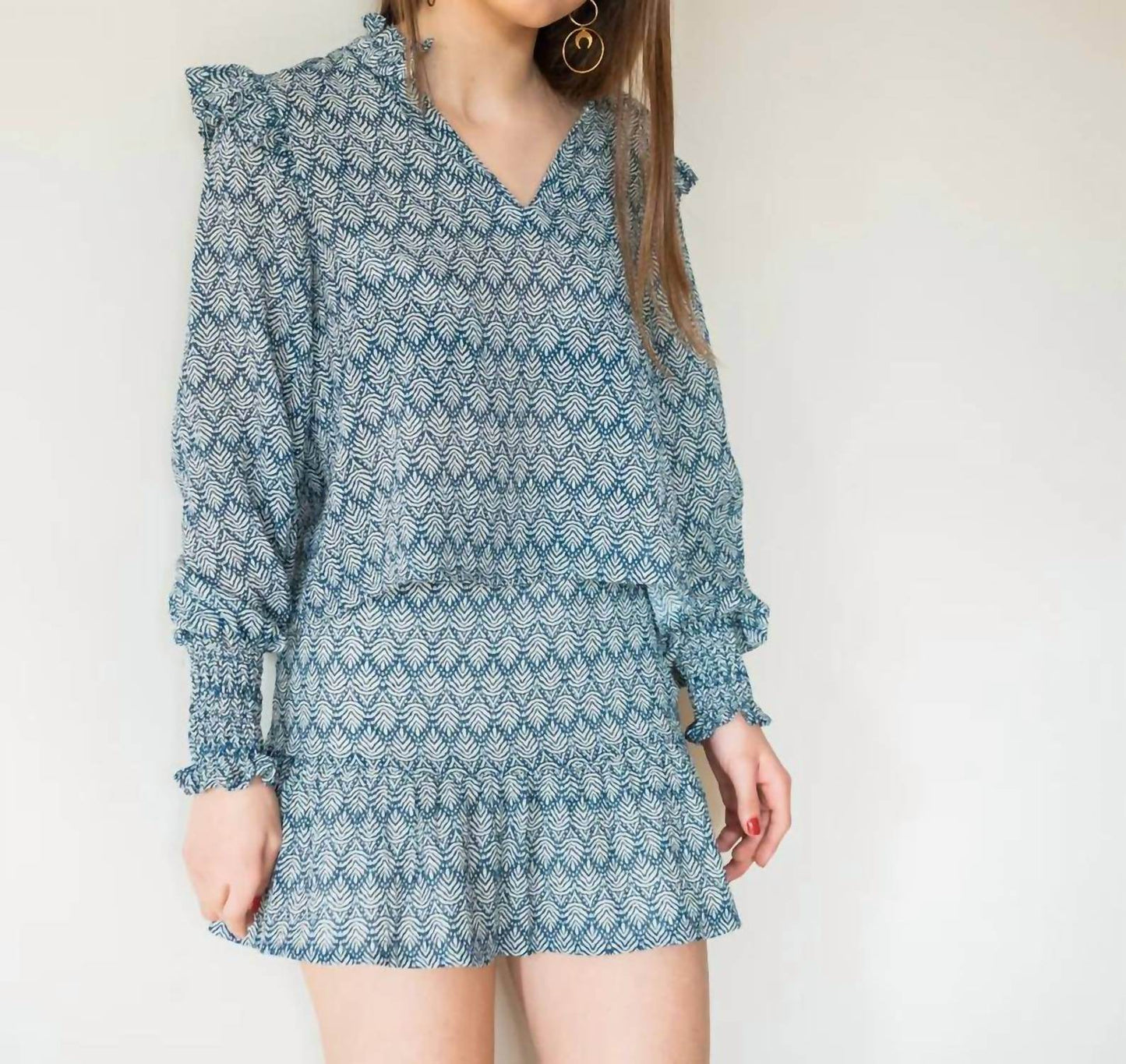 Osamore - Ruffled Shoulder Blouse - Rack Hunt -