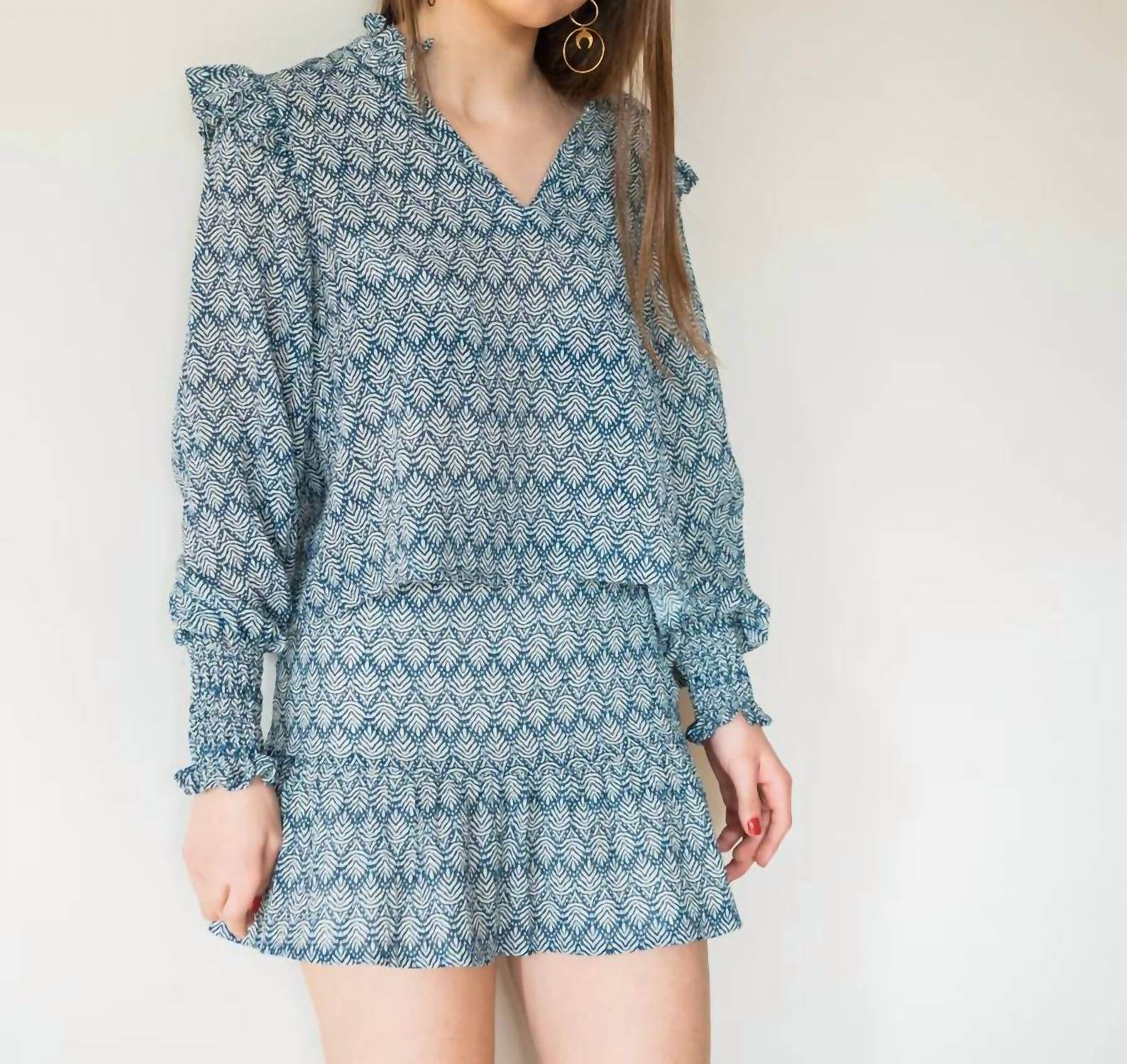 Osamore - Ruffled Shoulder Blouse - Rack Hunt -