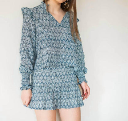 Osamore - Ruffled Shoulder Blouse - Rack Hunt
