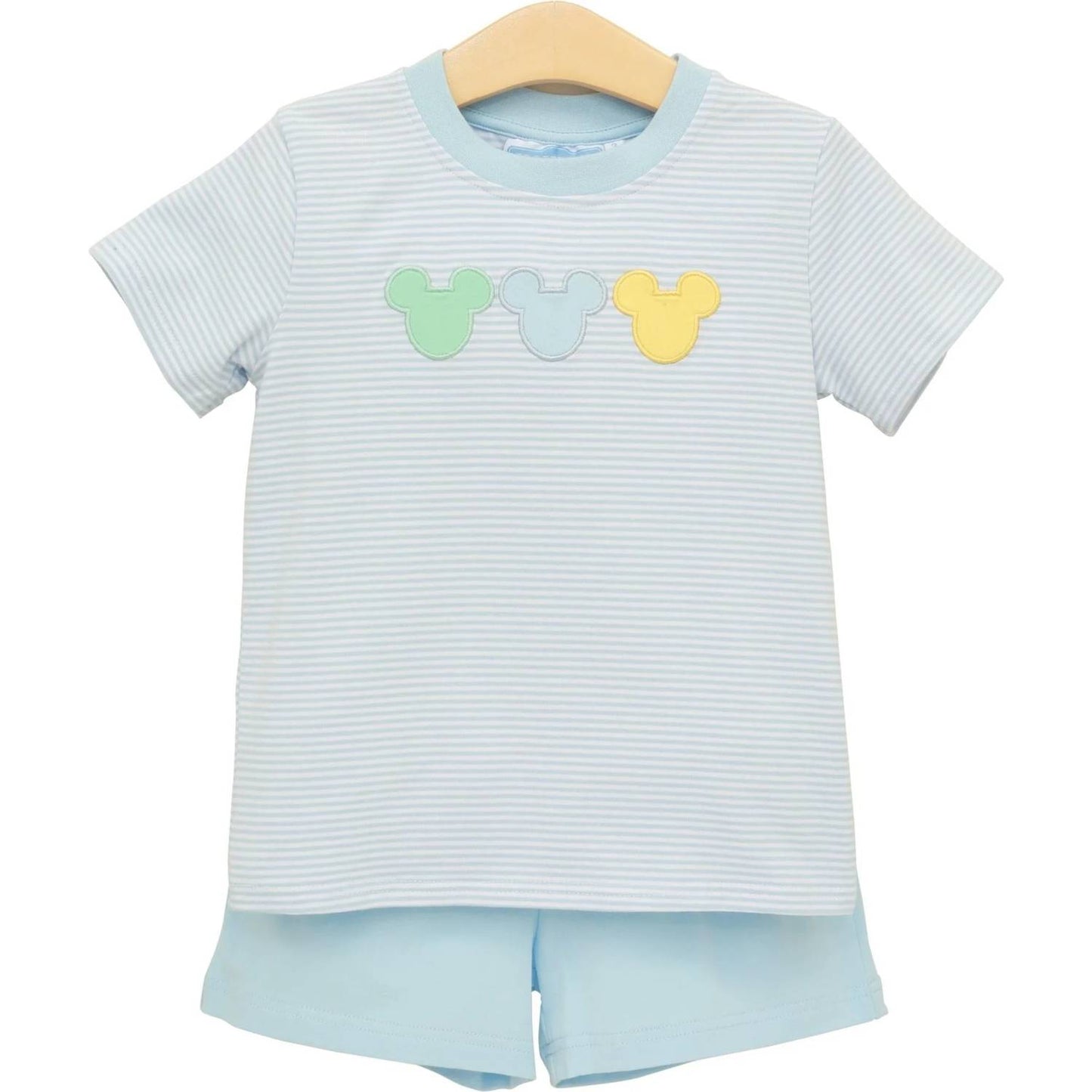 Kids Cheerful Ears Applique Shorts Set