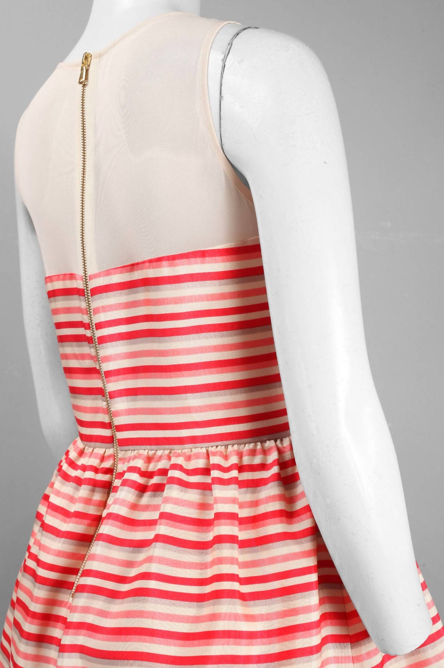 Illusion Stripe A-line Party Dress