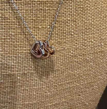 Women's Heart Trio Necklace