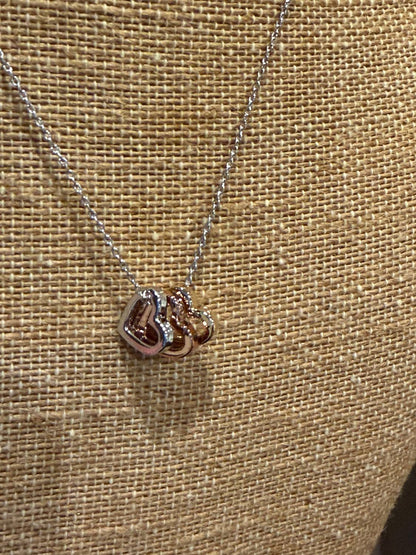 Women's Heart Trio Necklace