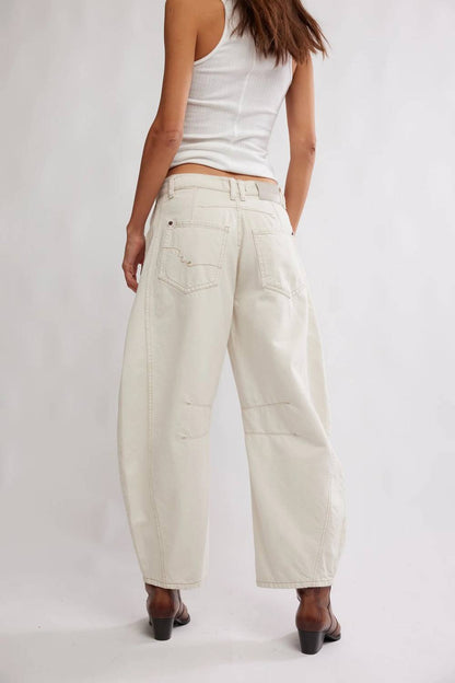 Good Luck Mid Rise Barrel Jeans