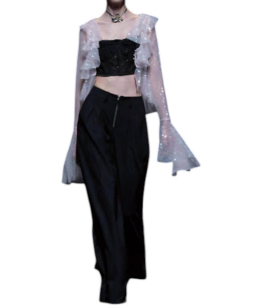 Hannah Shin - Sequin Ruffle Cardigan - Rack Hunt -