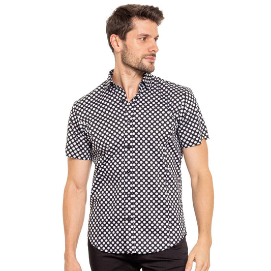 Push Button Short Sleeve Button Down Shirt