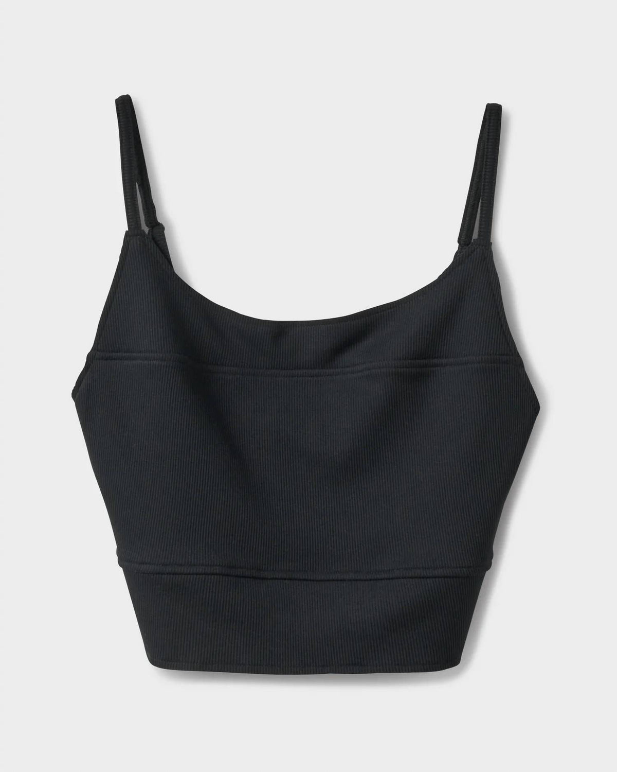 Rhea Solid Cropped Rib Tank Top