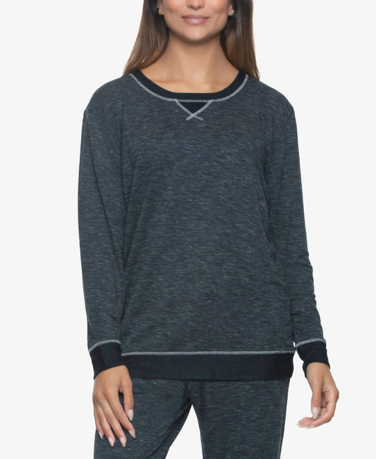 Women's Ribbed Taylor Boyfriend Sleep Sweatshirt