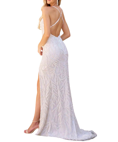 Fully Beaded Floor-length Evening Gown