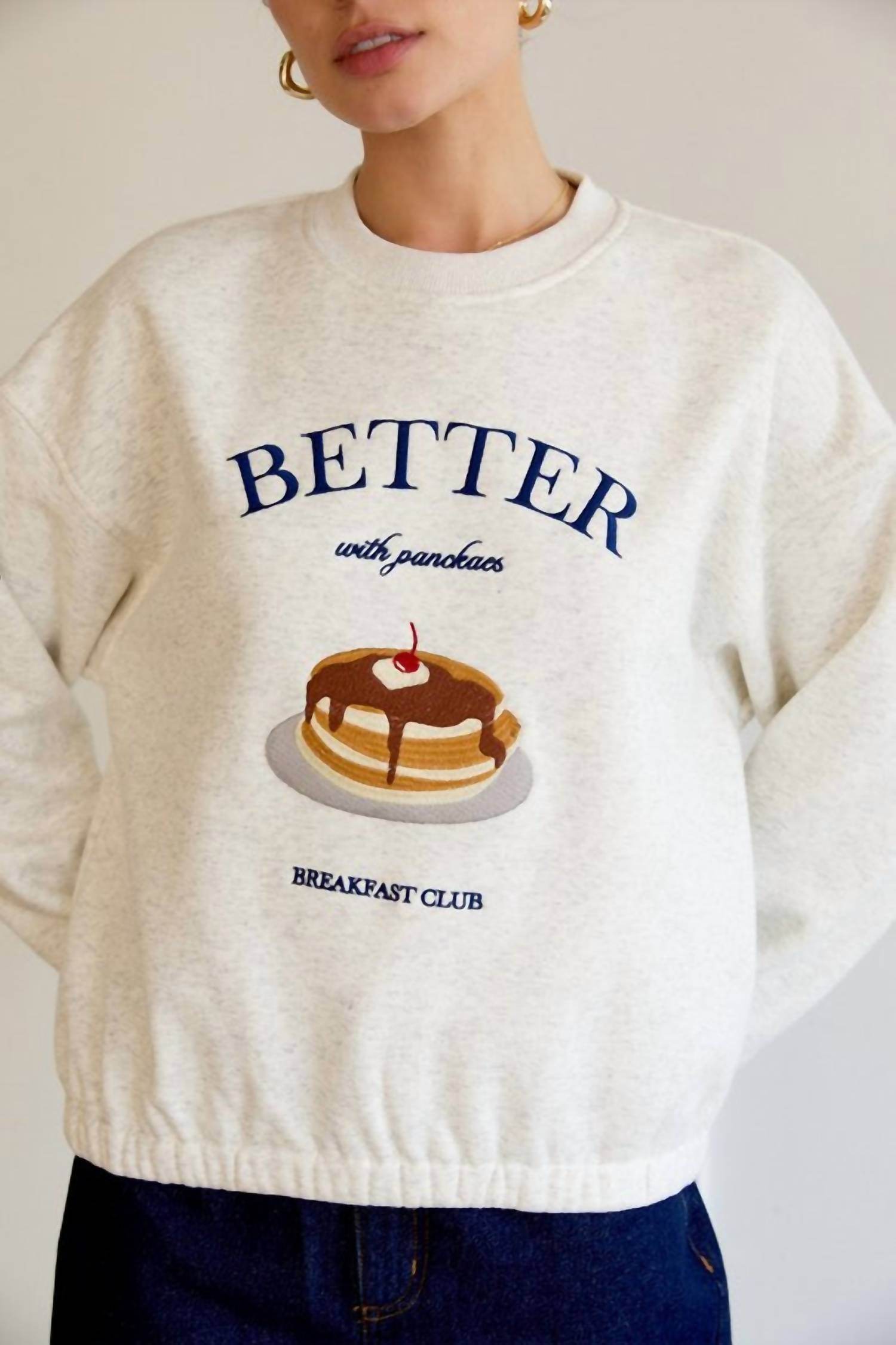 Sunday Edition - Pancake Embroidery Sweatshirt - Rack Hunt -