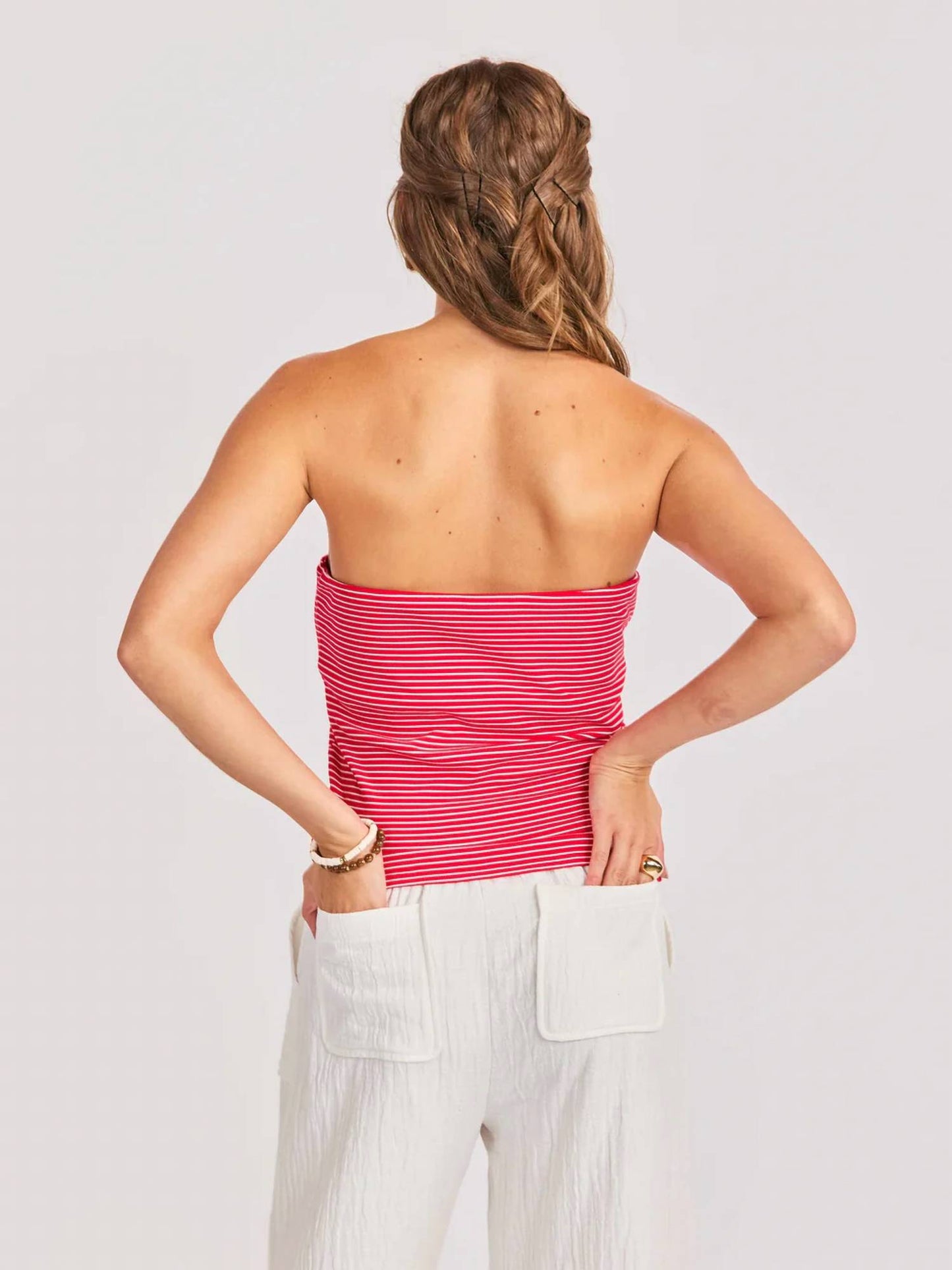 JUKEBOX STRIPED TUBE TOP