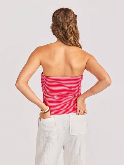 JUKEBOX STRIPED TUBE TOP