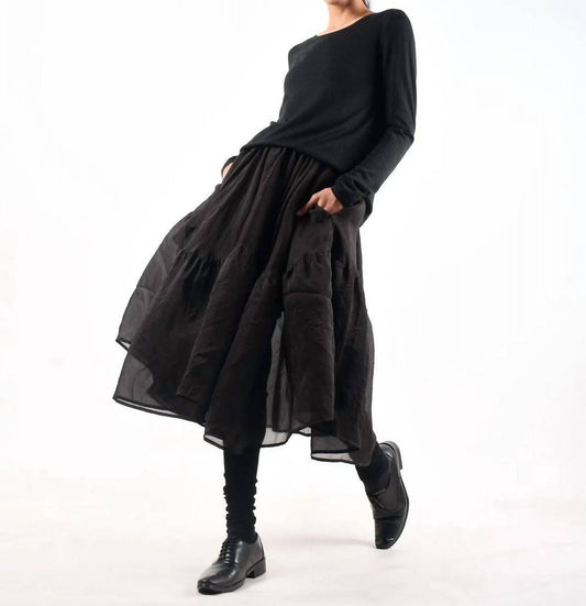 Silk Tiered Skirt