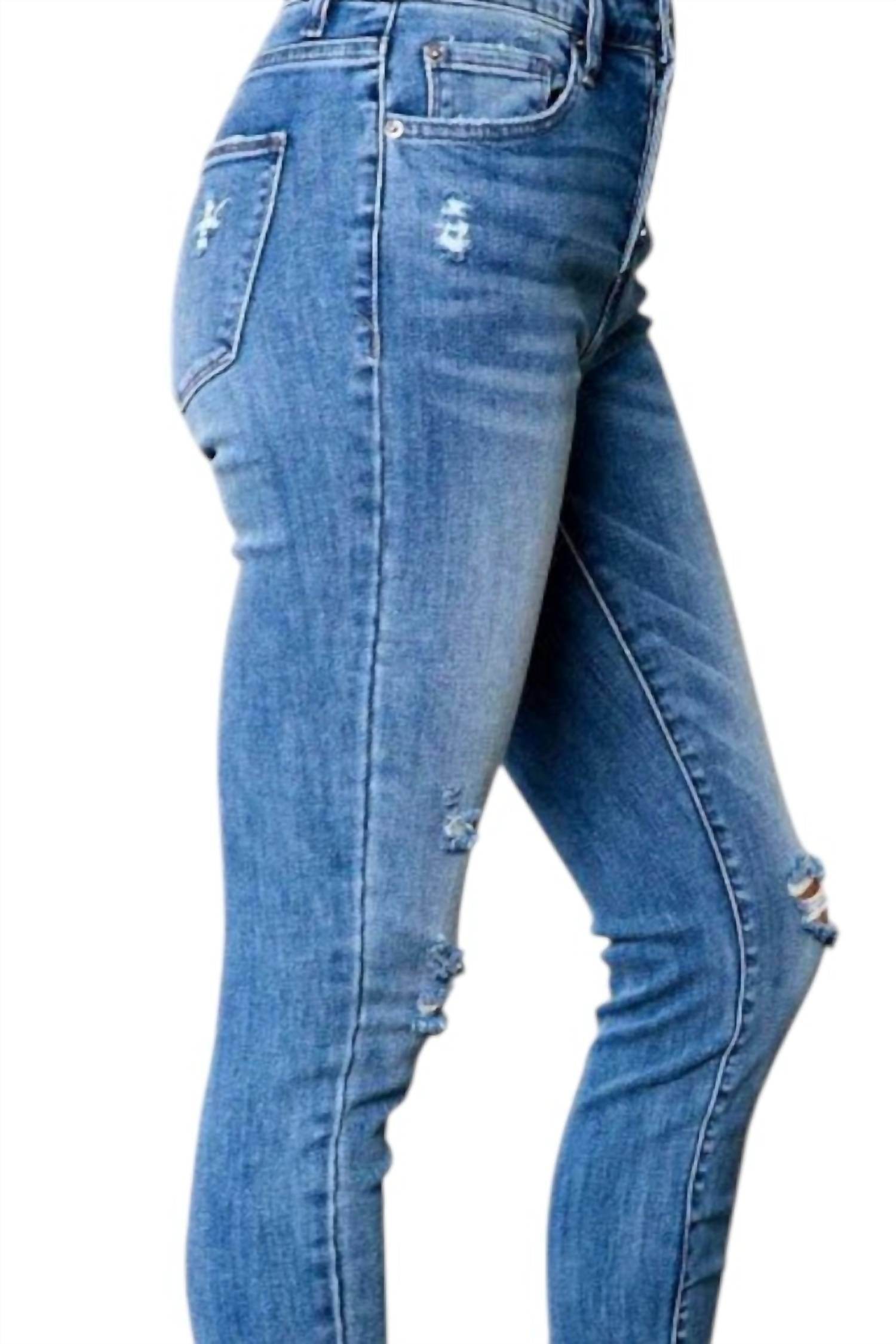 tNR - Button Front Skinny Jeans - Rack Hunt -