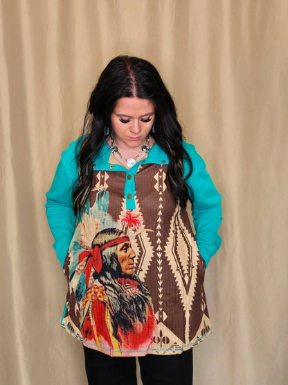 Red Cliffs Pullover Top