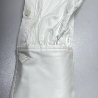 Women’s Obi Cutout-shoulder Button-up Top