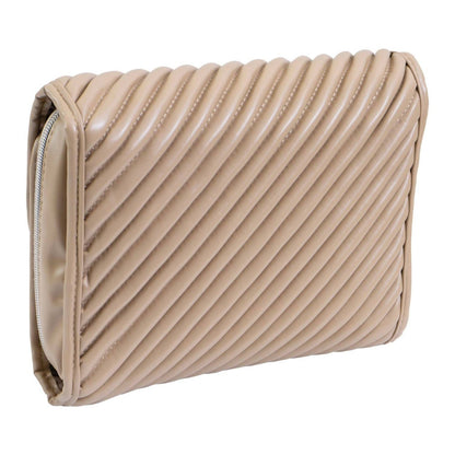 Women's Diagonal Quilted Hanging Toiletry Case