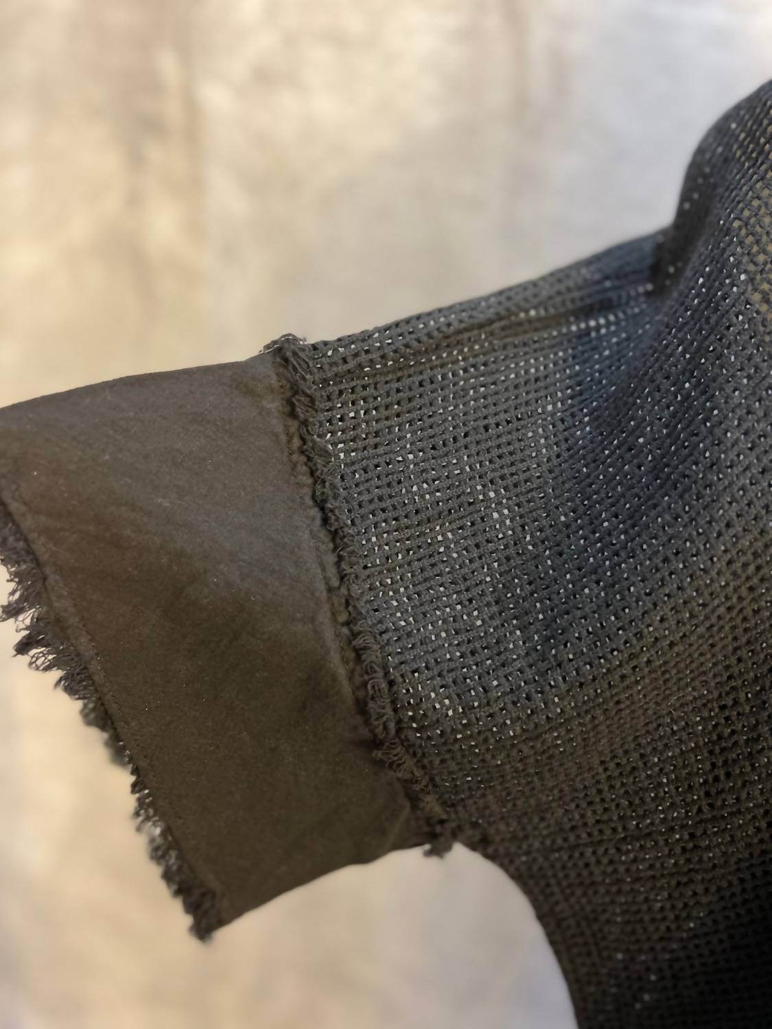 Urban Mangoz - Women's Fishnet Linen Trim Top W/ Tank Liner - Rack Hunt