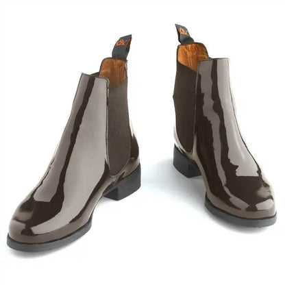 Women's Finalist Elastic Side Patent Jodphur Boots