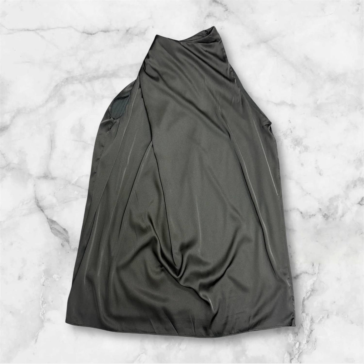 Cowl Neck Sleeveless Satin Mini Dress