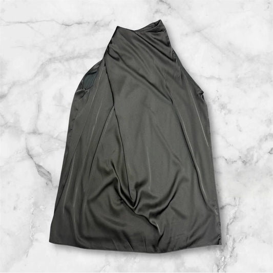 Cowl Neck Sleeveless Satin Mini Dress