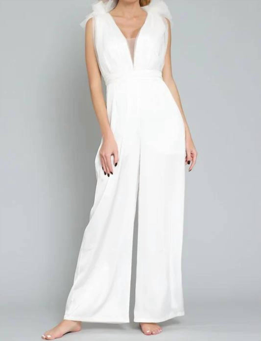 Magdalina Tulle Wide Leg Jumpsuit
