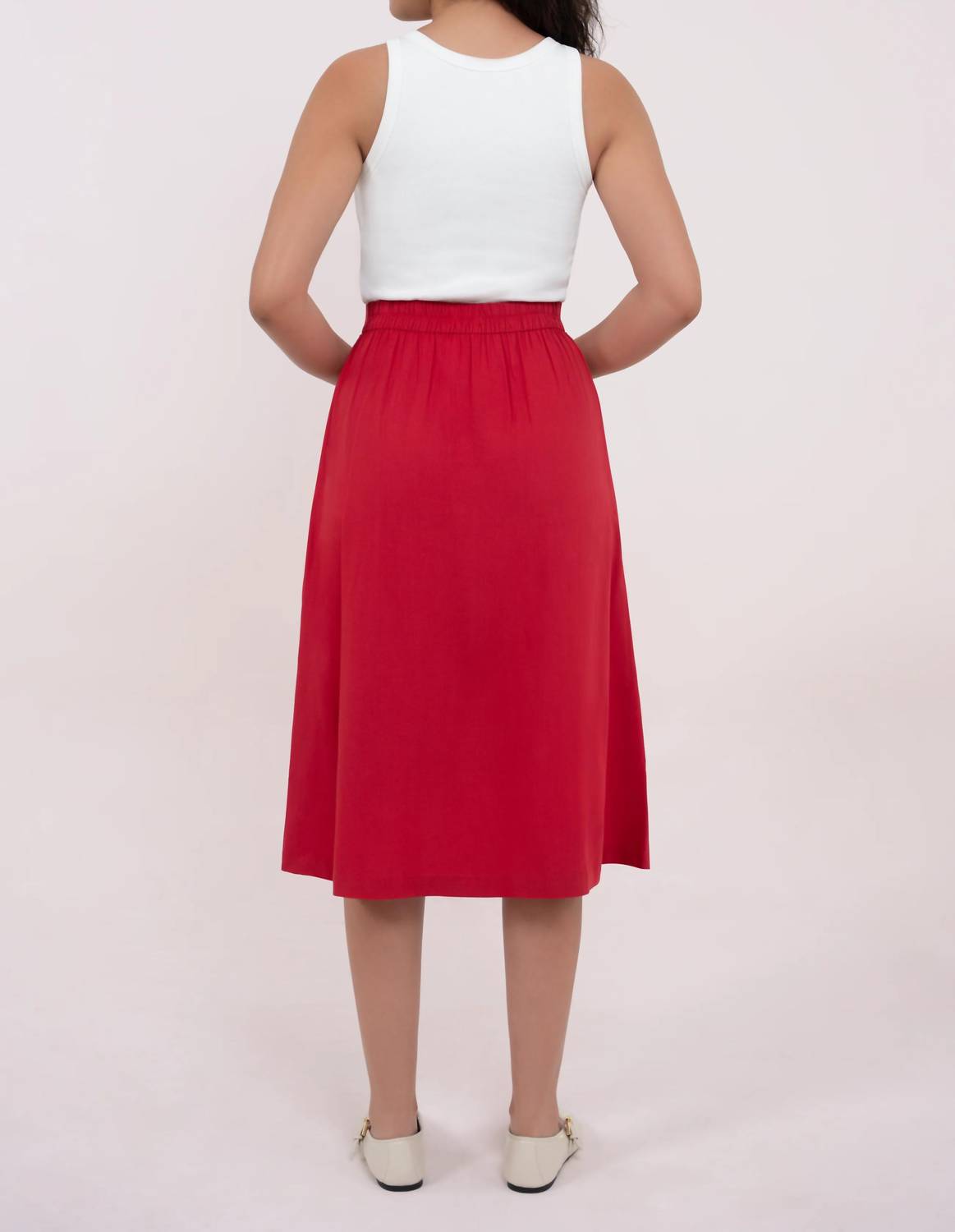 Butter-Soft Merino Wool Midi Skirt