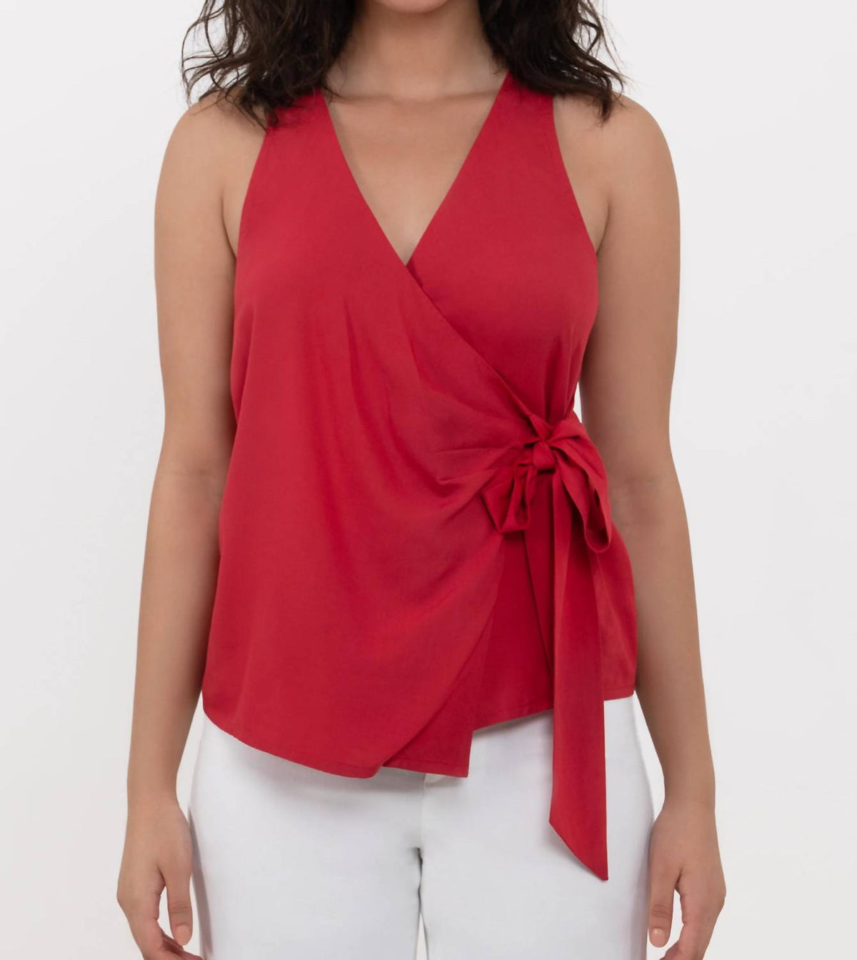 The Sleeveless Wrap Top