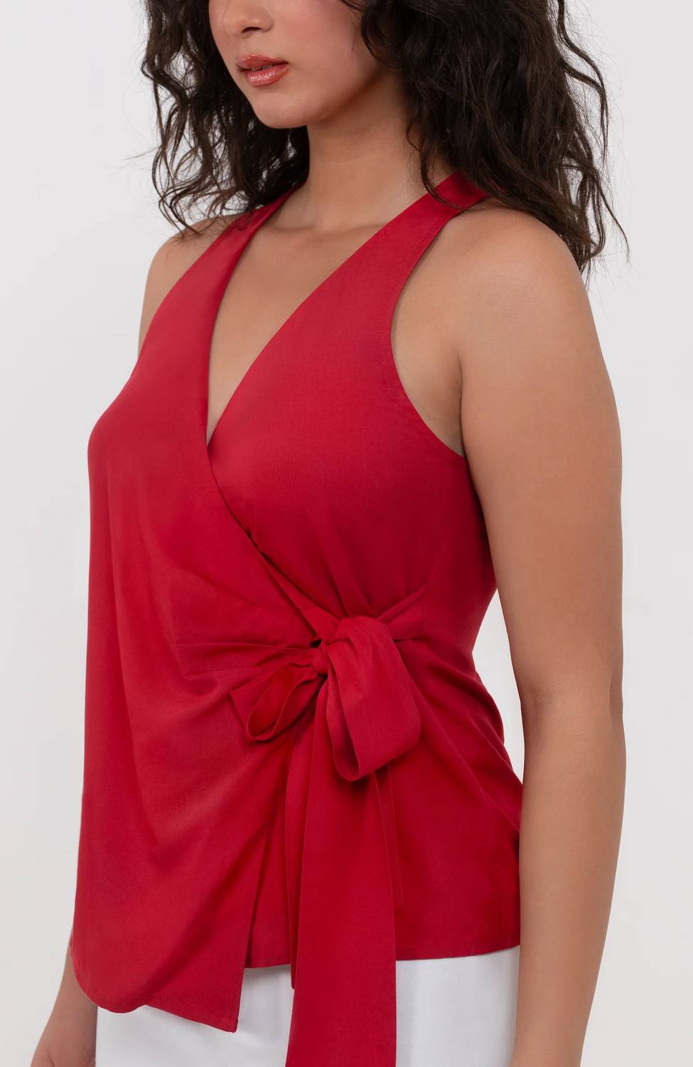 The Sleeveless Wrap Top