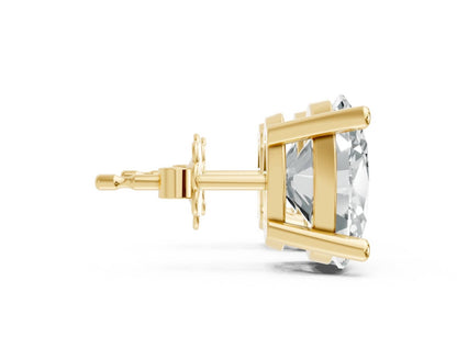 Women's Oval Shape 4 Prong Push Back Studs