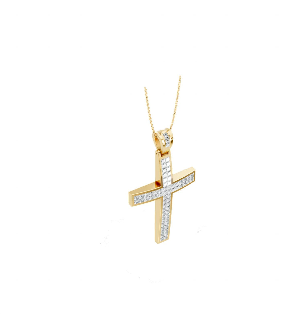Women's Natural Diamond Cross Pendant