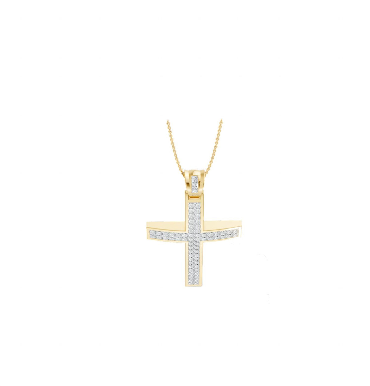 Women's Natural Diamond Cross Pendant