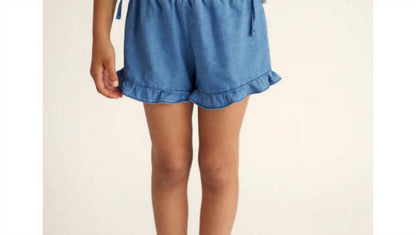 Girl's Twill Denim Shorts Set